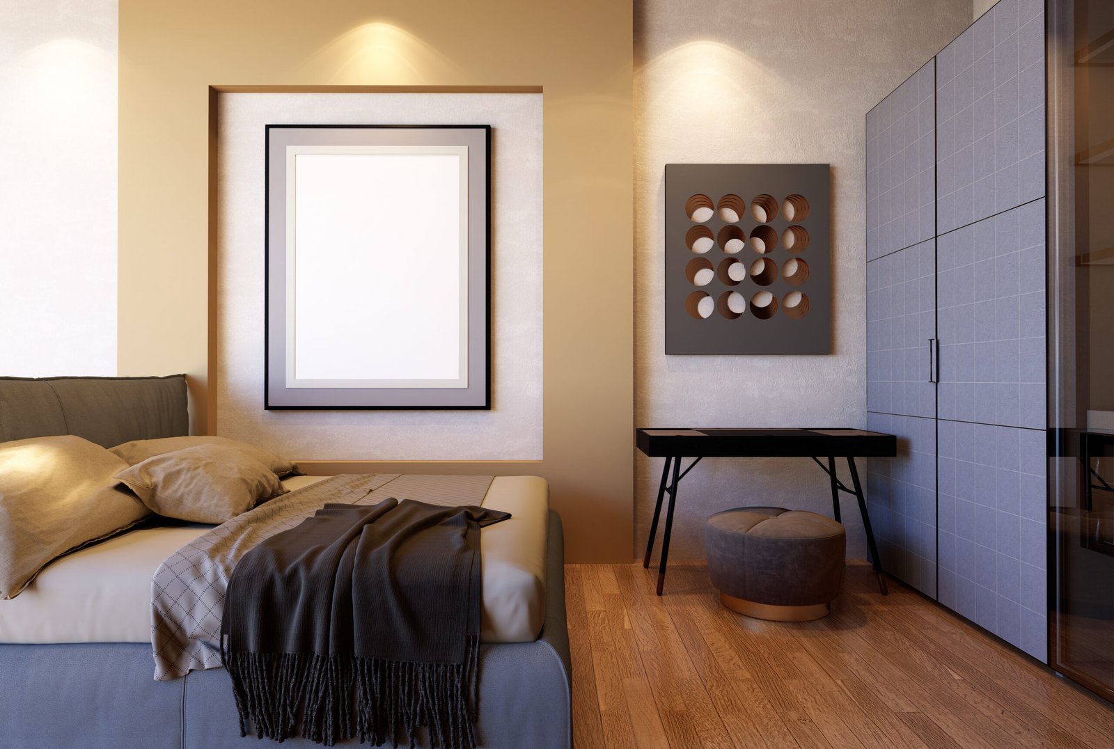 3d illustration mockup photo frame in bedroom ren 2026 03 17 01 34 30 utc scaled