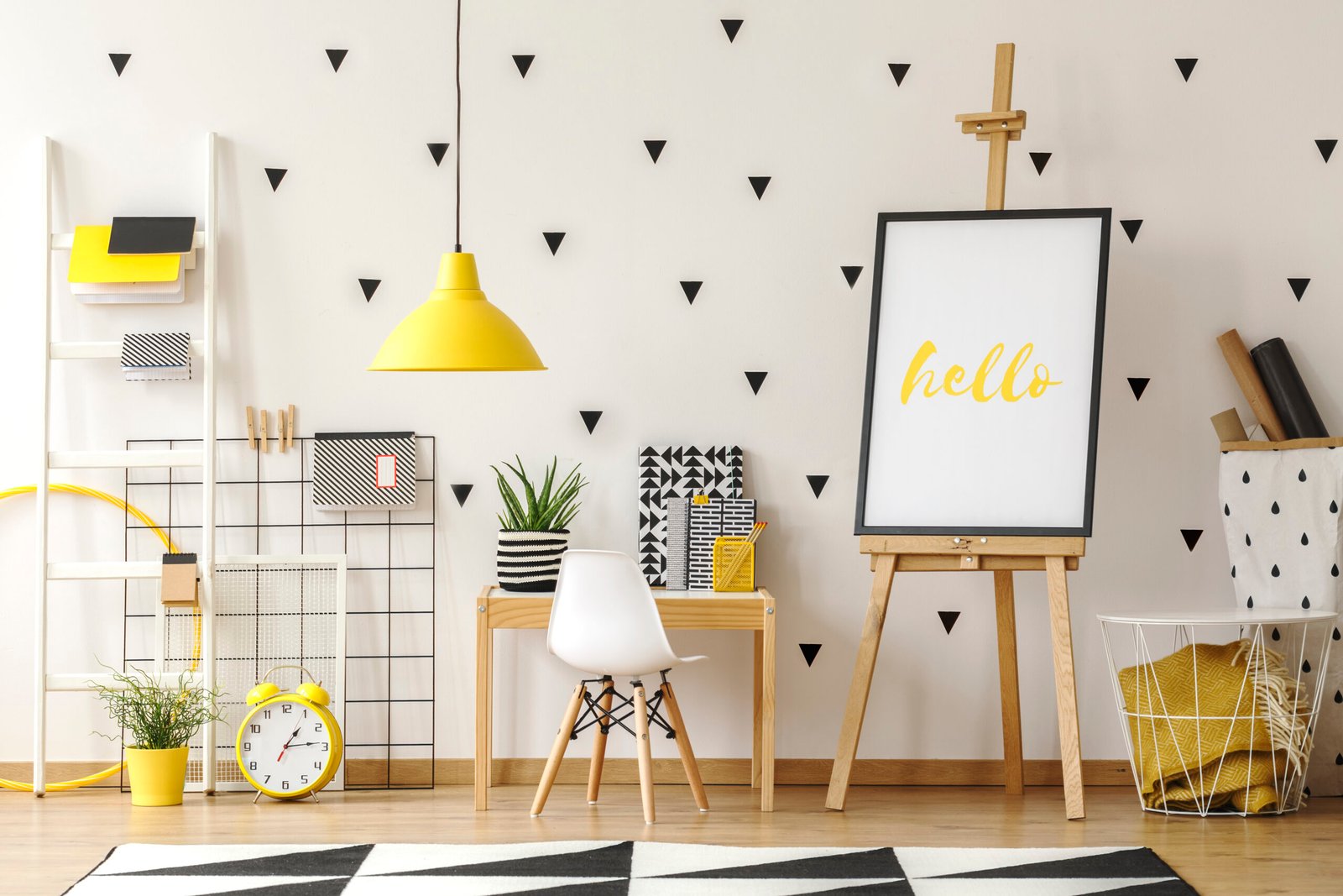 white chair at desk next to easel with poster in g 2026 03 10 02 02 15 utc scaled